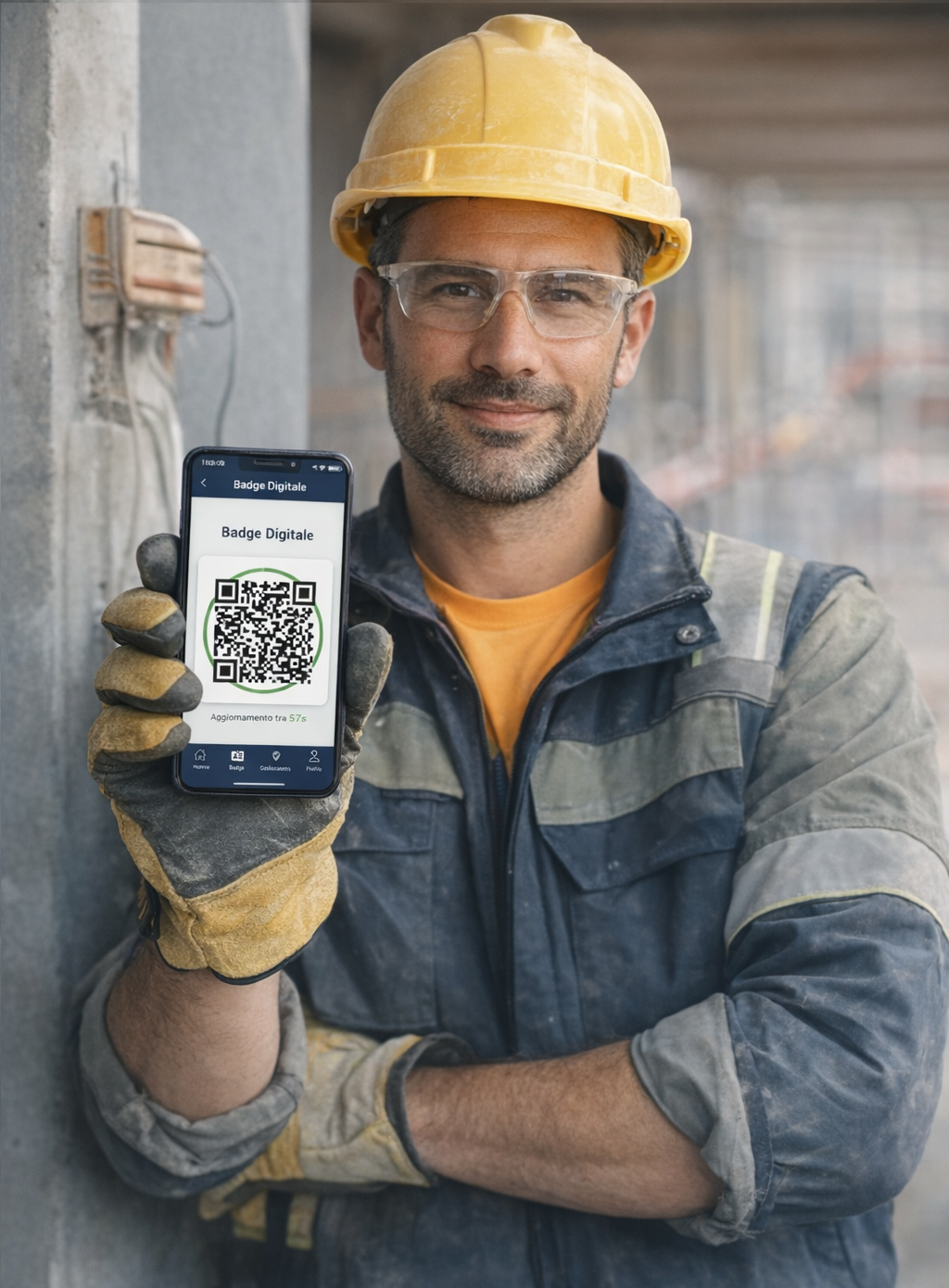 Badge digitale con QR code